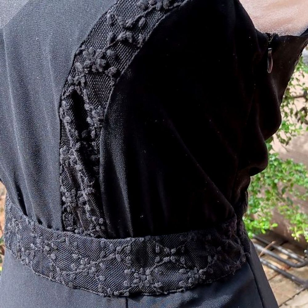 Ladakh Lace and Sheer Black Evening Dress Whimsigoth - Picture 4 of 16